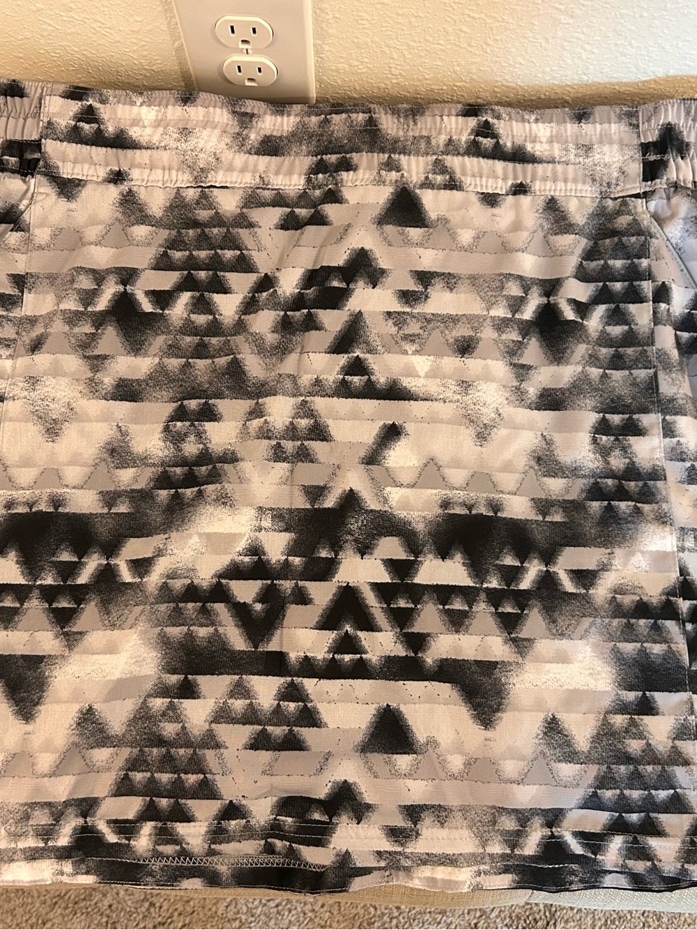 Columbia Black and White Geo-Pattern Skirt